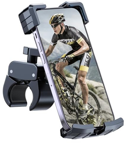 Tawveml Supporto per cellulare da moto, supporto per cellulare per bicicletta 2024, universale, girevole a 360°, per smartphone da 4,5 a 7 pollici, con custodia