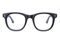 OuShiun Blaulichtblockierende Lesebrille - Modisch für Damen und Herren Mit Federscharnier, Bequem Quadratisch Mit UV-Schutz (Schwarz 1,0+)