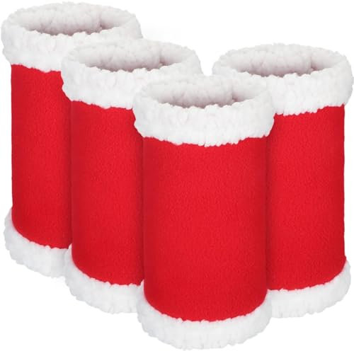 4pc Weihnachten Horse Bein Trim Wraps Dekorationen Set (Red, 30X20X3CM)