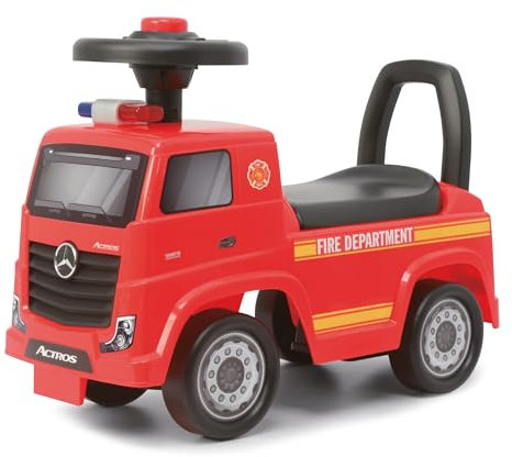 TURBO CHALLENGE - Mercedes Actros Feuerwehrmann – Lauflernhilfe – 119300 – Freiräder – Rot – max. 23 kg – Kunststoff – Spielzeug für Kinder – Geschenk – offizielles Lizenzprodukt – ab 12 Monaten