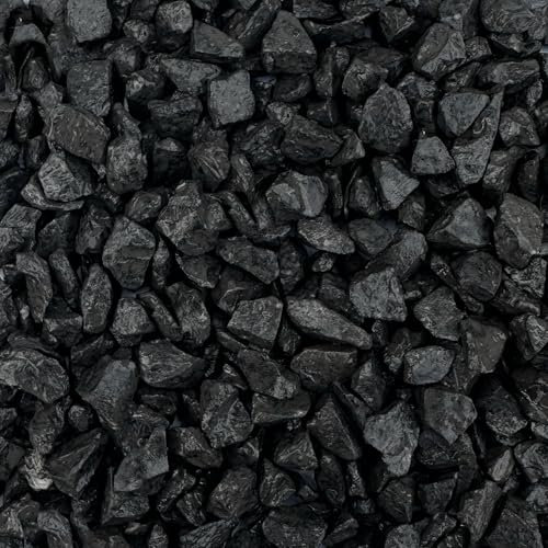 Graniglia Granulato Nero Ebano per Esterno Giardino, Granulometria 8-12mm, Confezione 25kg
