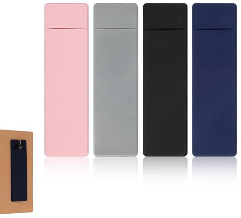 4pcs Elastic Pen Holder, Adhesive Reusable Pen Sleeve Pouch Notebook Stick on Pen Holder for Notebook Journal Pad Pen Loops Clips