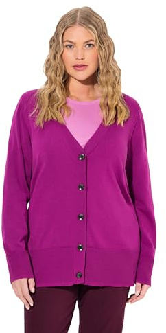 Ulla Popken Damen Strickjacke Beere 54+