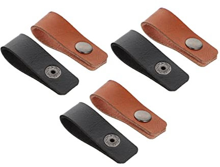 jojofuny 6stücke Leder-kabelbänder Organizer Kopfhörer Wickler Leder-kabel-clips Für Usb-kabel Tragbar Und Praktisch