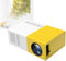 𝐇𝐢𝐠𝐡𝐩𝐞𝐚𝐤 Mini Portable Projector, 𝐇𝐢𝐠𝐡𝐩𝐞𝐚𝐤 Mini Projector with Built-In Speaker, Portable Mobile Mini Projector for Home Theater, 1080P Smart Pico Video Projector (Yellow)