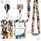 Id Badge Holder Mit Lanyard,Ausziehbarer Schlüsselanhänger Badge Holder, Abnehmbare Namensschild Clips Für Frauen, Lehrer, Krankenschwester, Doktor, Student(Hundepfote).