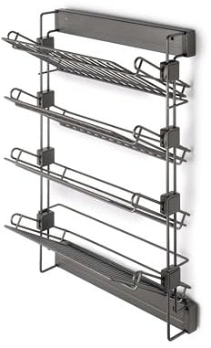 EMUCA - Zapatero Lateral extraíble para armarios y vestidores, Derecha, Acero, Titanio