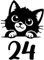 3 Pack Cute Cat Peering Number Waterproof Sticker - 9 Colours - Custom Wheelie Bin/Recycling Box/House Number/Door Signs