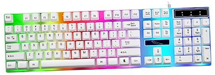 SHINEOFI Clavier USB Filaire Rétroéclairé Clavier D'ordinateur Numérique pour Bureau Et Voyage Rétroéclairage LED Compatible Pc Et Tablette