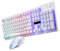 OSOLADY 1ensemble Clavier Et Souris De Jeu USB Mécanique Rétroéclairé Kit Ergonomique pour Pc Et Ordinateurs Design Créatif Et Ludique pour Gamers Et Utilisation Quotidienne