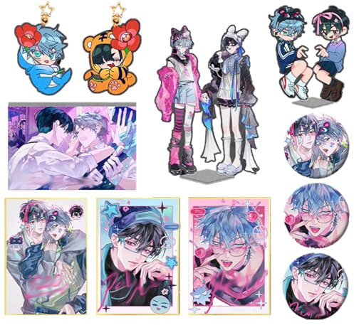 CHENJIRA Till＆Ivan Dekoration 11 Set, Alien Stages Till＆Ivan Cosplay Schlüsselanhänger Acryl Stand Abzeichen, Anime Peripheriegeräte Merch