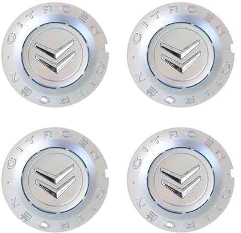 LKILFUWX 4 Pièces Cache-Moyeu, pour Citroen C4 2007-2010 157mm Enjoliveurs de Moyeu de Voiture Enjoliveurs Autocollant éTanche Poussière Roue Centre de Jante