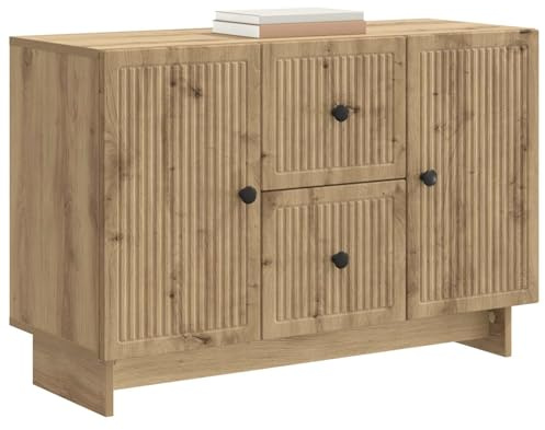vidaXL Sideboard Artisan-Eiche 89 x 34,5 x 60 cm Holzwerkstoff, Großer Stauraum, moderner Sideboard, minimalistisches Design, funktionaler Schrank für den Essbereich
