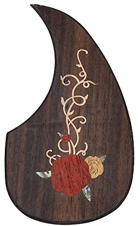 BQLZR Inlay Aufkleber Abziehbilder Rose Pattern Holz Gitarre Pickguard Scratchplate mit doppelseitigem Klebstoff f¨¹r 40-41 Zoll Holz Gitarre