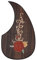 BQLZR Inlay Aufkleber Abziehbilder Rose Pattern Holz Gitarre Pickguard Scratchplate mit doppelseitigem Klebstoff f¨¹r 40-41 Zoll Holz Gitarre