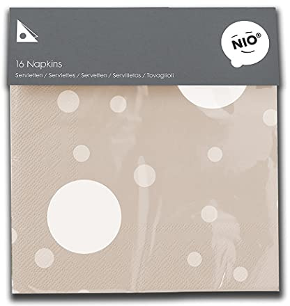 NIO Colop NIO Servietten Craft (165x165 mm-16 Stück), Papier, Beige, 165x165mm
