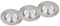 Trio Leuchten LED Einbauleuchten 3er-Set Zagros 650710307, Metall Nickel matt, inkl. 3x 5,5 Watt LED