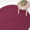 Homescapes runder Teppich 150 cm, lila, geflochtener Bettvorleger aus Baumwolle, Wendeteppich, handgewebter Retro-Teppich, violett