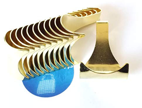 ShieldUp Brassed Mirror & Picture Rail Hooks x 10