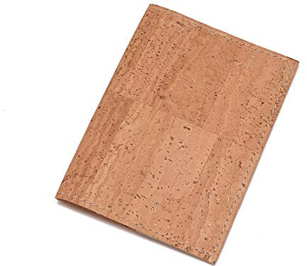 Simaru Reisepasshülle aus edlem Korkleder in Beige, Schutzhülle für den Reisepass, Wasserabweisend, nachhaltig und vegan (Beige)