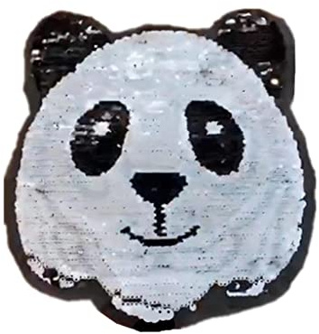 chiwanji Reversible Pailletten Panda Aufnäher Patches Bügelbild Stickmotive Wendepailletten zum Aufnähen und Aufbügeln Flicken DIY