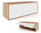 PLATAN ROOM Hängeschrank Schrank 60 cm 80 xm 100 cm Küchen-Klapphängeschrank für Bad, Flur, Wohnzimmer Wandschrank (Eiche Gold + Weiß, 100 x 35 x 35)