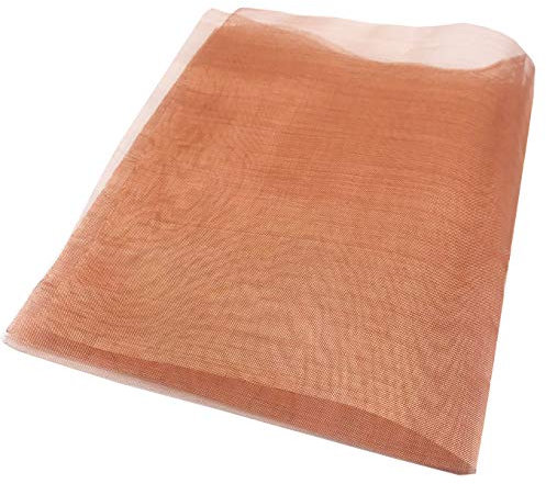 99% Pure Fine Copper Mesh Woven, 12 inch x 40 inch, #40 Mesh, Aperture 0.48mm, Copper Mesh Screen Cloth