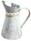 LIJUCAI Französischer Vintage-Stil Metallkrug Shabby Chic Krug Blumenvase Rustikales Zink, wie Gezeigt