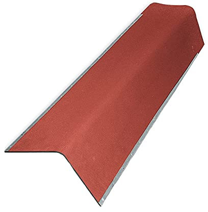 Giebelwinkel Rot für Bitumenwellplatten |1050 x 300 mm mit Metallkante