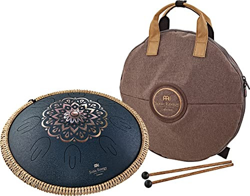 Sonic Energy 16 Zoll Zungentrommel – D Amara – Für Meditation, Yoga, Percussion – Inkl. Schlägel & Tasche – Marineblau, mit Gravur (OSTD2NBE)