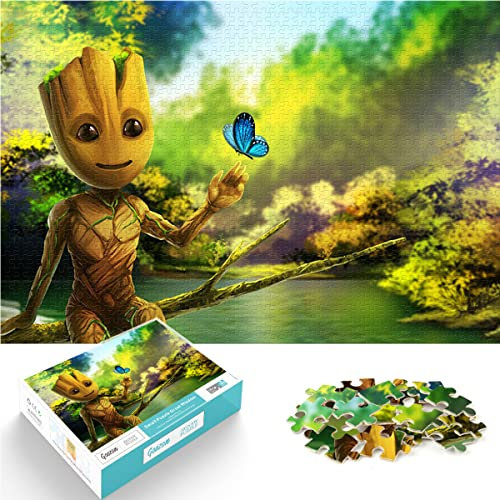 Puzzle 1000 Teile Tree Spirit Groot Puzzles Jungen und Mädchen Puzzle Schwierigkeitsgrad Puzzle Bounty Hunter Puzzle Lernspiele Spielzeug Familie Dekoration 38x26cm