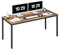 CubiCubi Schreibtisch, 140 x 60 x 75 cm Computertisch, Schreibtisch Klein PC-Tisch Stabil, schmaler Bürotisch, Arbeitszimmer, Homeoffice, Büro, einfacher Aufbau, Stahl, Industrie-Design, Braun