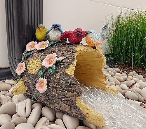 Euiroet Echte Vogel-Skulptur, Dachrinnen-Fallauslaufverlängerung, Gartenstatue, Dekoration, Fallrohr-Umsteller, Perfekter Regenumlenker für 7,6 x 10,2 cm Fallrohre, umweltfreundliches Harz, perfektes