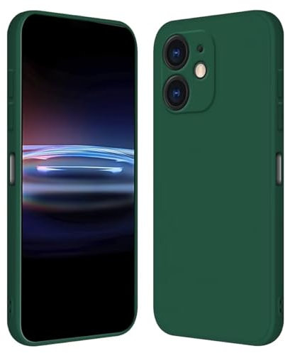 RankOne Custodia per iPhone 11 (6.1 Inches) Cover Morbida in Silicone TPU - Verde scuro