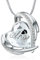 Minicremation Schmuck für Asche, Anhänger – Kristall-Herz-Urnen-Halskette mit Mini-Andenken-Urnen-Gedenk-Asche-Schmuck (Silber)