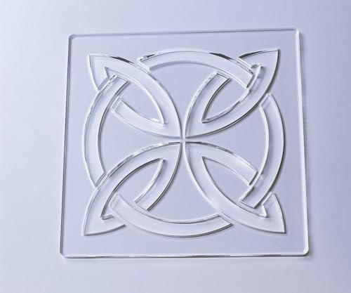 Celtic Knot Router Template,Router Woodworking Template,Clear Acrylic Router Inlay Template for Woodworkers and Makers (8''x8'')