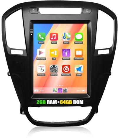 2G+64G CAMECHO Android 13 Autoradio für Buick Regal Opel Insignia 2009-2013 mit Navi Carplay Android Auto,9,7 Zoll Auto Radio Touch Display mit Bluetooth RDS/FM WiFi y USB