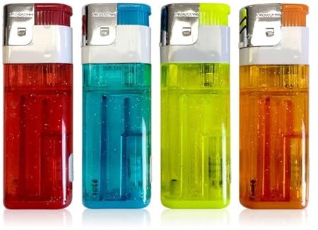 Jumbo Clear Lighters Butan-Feuerzeuge, Ginormous nachfüllbares Butan-Zigarettenanzünder (Brennstoff Nicht im Lieferumfang enthalten, zufällige Farbe)