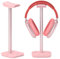 doenci Headset Holder, Headphone Stand for All Over Ear Bluetooth Headphones & Gaming Headsets, Universal Holder with Weighted Base + Aluminium Tube, Desk Accessory (Pink)
