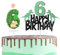 Dinosaur 6th Birthday Cake Topper With Number 6 Candle - Dino Party Decorations for Boys Girls - Happy Dinosaur Theme Cupcake Topper Decor