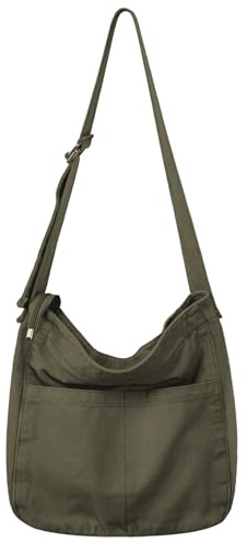 Etercycle Canvas-Tragetasche für Damen, große Umhängetasche, Hobo-Tasche, lässige Umhängetasche, Einkaufstasche, Kuriertasche