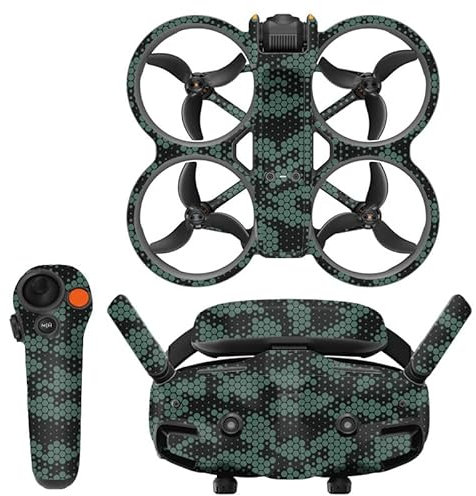 Drone Aufkleber Kompatibel für DJI Avata 2, Film Decal Skins für Drone Controller Drone Brille Dekoration Aufkleber Wrap Cover Aufkleber DIY Full Set Skin (7)
