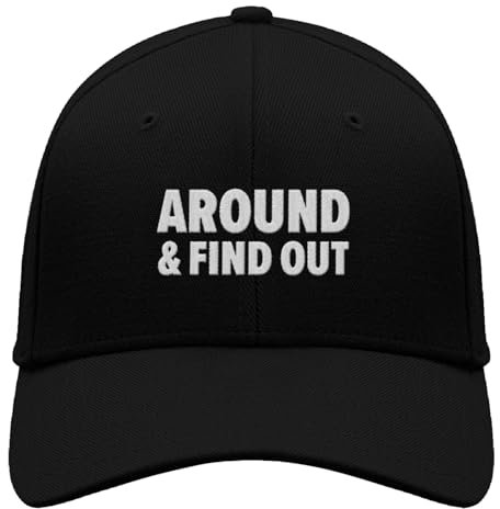 F_Ck Around and Find Out Baseballmützen Vintage Dad Hüte für Männer bestickte Geschenke für sie Coo-Mütze für Streetwear, Schwarz, Einheitsgr��e