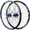 NBTRXWAFR 26/27.5/29-Zoll-MTB-Laufradsatz Scheibenbremse Schnellspanner Mountainbike-Laufräder Alu-Legierung Doppelschicht-Felge Vorder- Und Hinterrad Für 7-12 Gang Kassette 32 Löcher,Blau,26inch