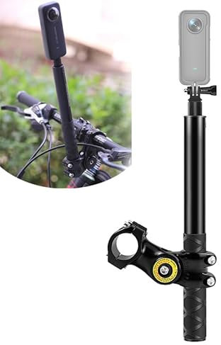 EIMSOAH Motorcycle Bicycle Selfie Stick, Third Person Perspective Selfie Stick Pole, Camera Holder Mount Telescopic Rod for Insta360 X3 X2 X ONE RS R