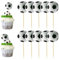 36Pcs Soccer Ball Cupcake Toppers - Easy To Install Football Cupcake Toppers for Birthday Party Decorations, Cake Topper