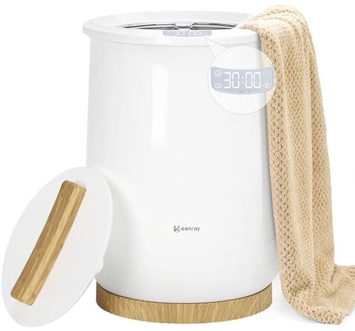 Keenray Upgraded Towel Warmer Bucket, Large Towel Warmer with 3 Heating Modes, Heat Time 30/45/60/90 Min Adjustable and Up to 24 Hour Delay Timer, Towel Heater for Oversize Bathrobes Blankets, CL1Plus