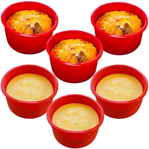 Lot de 6 moules en silicone antiadhésifs pour gâteaux au chocolat 10 cm