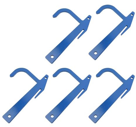 5Pcs Metal Fence Clip, Chain Link Fence Stretcher Tool with Hanging, T Post Clip Fence Wire Fencing Tool Steel Wire Clip for Fabric Tensioning
