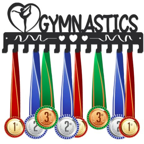 SUPERDANT Espositore per Medaglie da Ginnastica Porta Medaglie da Ginnastica Femminile Espositore Porta Medaglie in Metallo Porta Medaglie da Ginnastica Regalo da Parete per Atleti